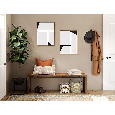 Sylvie Sleek Luxe Minimalist Framed Canvas Art Set by The Creative Bunch Studio
