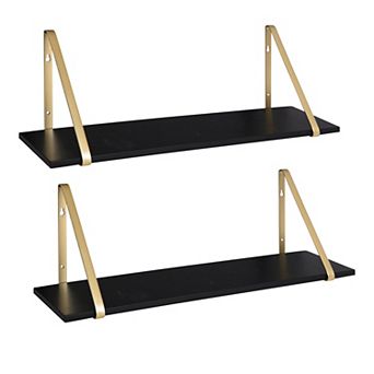 Soloman Wooden Shelves with Brackets 2 pk 28"