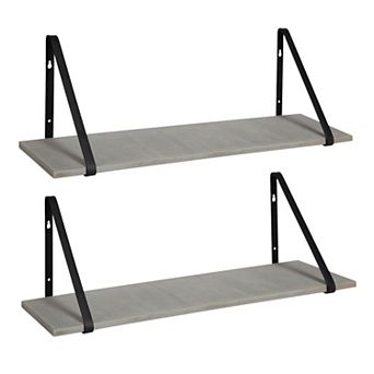 Soloman Wooden Shelves with Brackets 2 pk 28"