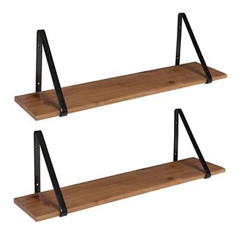 Soloman Wooden Shelves with Brackets 2 pk 28"