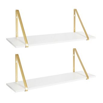 Soloman Wooden Shelves with Brackets 2 pk 28"