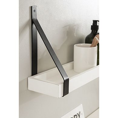 Sudbury Wood and Metal Wall Shelf Set 2 Piece