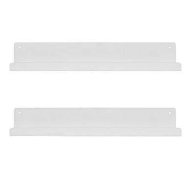 Mezzo Modern Metal Ledge Shelf 2 Piece - 24"
