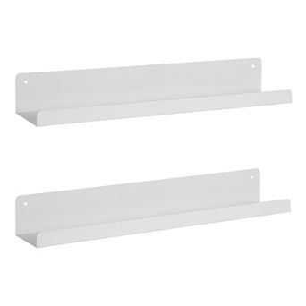 Mezzo Modern Metal Ledge Shelf 2 pc - 24"