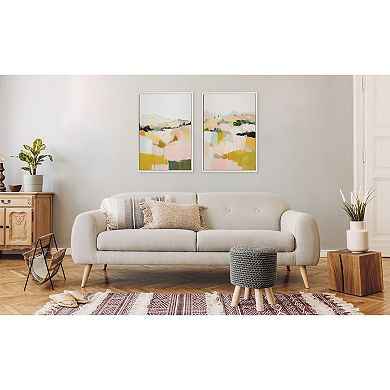Sylvie Beaded Quaint Vista II and III Framed Canvas Art Set by Amy Lighthall