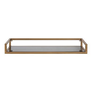 Blex Metal and Glass Wall Shelf 24x8x3