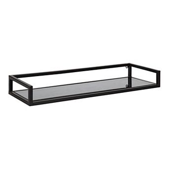Blex Metal and Glass Wall Shelf 24x8x3