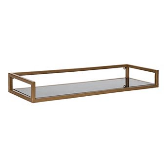 Blex Metal and Glass Wall Shelf 24x8x3