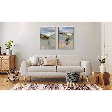Sylvie Big Sur I and II Framed Canvas Art Set by Nikita Jariwala