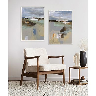 Sylvie Big Sur I and II Framed Canvas Art Set by Nikita Jariwala