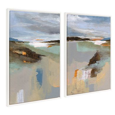 Sylvie Big Sur I and II Framed Canvas Art Set by Nikita Jariwala