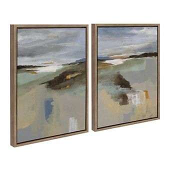 Sylvie Big Sur I and II Framed Canvas Art Set by Nikita Jariwala