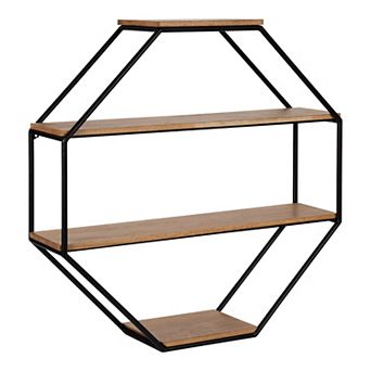 Lintz Octagon Floating Wall Shelf 30.5x31