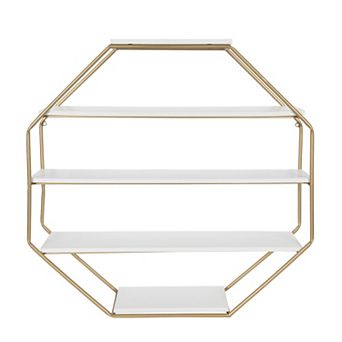 Lintz Octagon Floating Wall Shelf 30.5x31