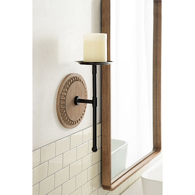 Letta Wood/Metal Sconce 12x6x8