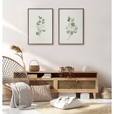 Sylvie Eucalyptus Framed Canvas Set by Maja Mitrovic of Makes My Day Happy