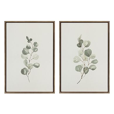 Sylvie Eucalyptus Framed Canvas Set by Maja Mitrovic of Makes My Day Happy