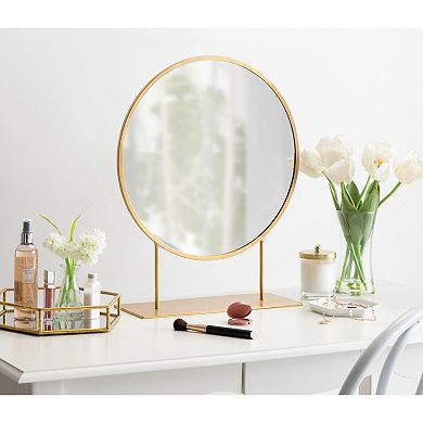 Rouen Round Metal Table Mirror