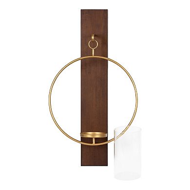 Maxfield Wood and Metal Wall Sconce 13x24