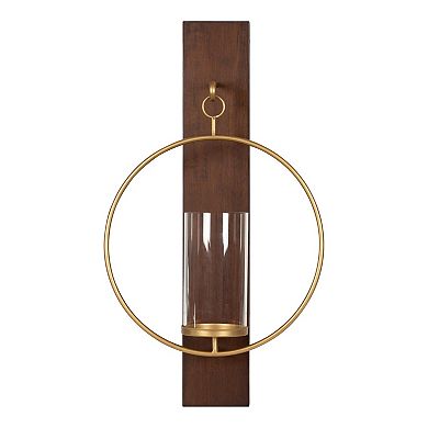 Maxfield Wood and Metal Wall Sconce 13x24