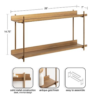 Dominic Tiered Wall Shelf 28x7x15