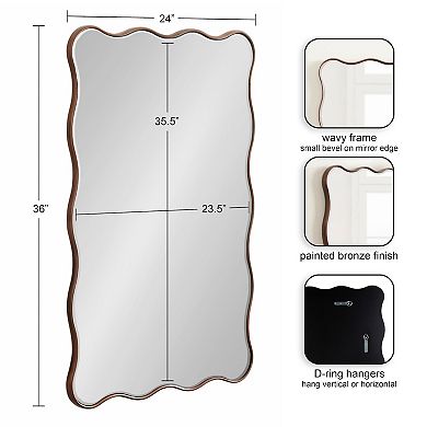 Viona Rectangle Scalloped Mirror