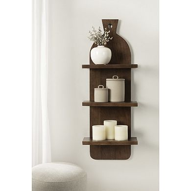 Braxton 3-Tier Wood Shelf 12x32