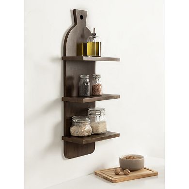 Braxton 3-Tier Wood Shelf 12x32