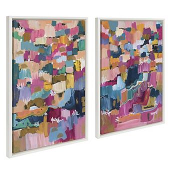 Sylvie Applause Framed Canvas Set by Leah Nadeau