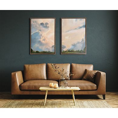 Sylvie Clouds Framed Canvas Set by Mary Sparrow 2 Piece 18x24