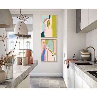 Sylvie Delight in the Moment 1 and 2 Framed Canvas by Alicia Schultz