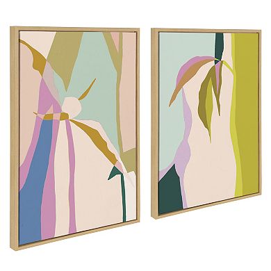 Sylvie Delight in the Moment 1 and 2 Framed Canvas by Alicia Schultz