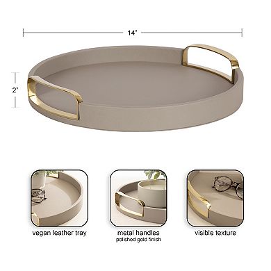Valeska Round Tray with Handles 14" diameter
