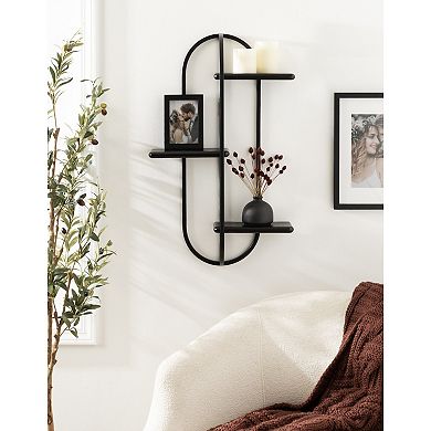 Ramos Wood/Metal Accent Shelf 18x6x30