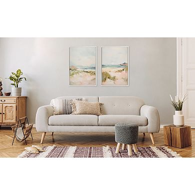 Sylvie Beaded Tranquil Landscape III and V Framed Canvas Art Set by Amy Lighthall