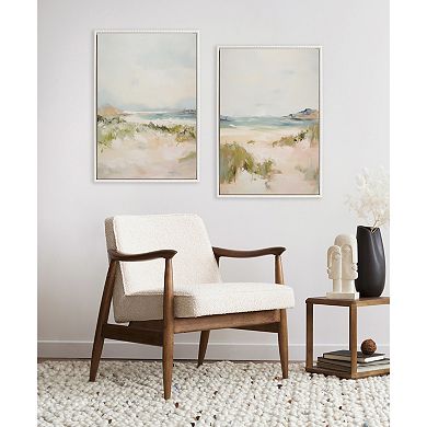 Sylvie Beaded Tranquil Landscape III and V Framed Canvas Art Set by Amy Lighthall