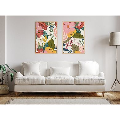 Sylvie Softly 1 and 2 Framed Canvas Art Set by Mia Charro