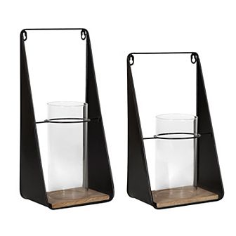 Blackwell Metal and Wood Sconce Set 2 pc