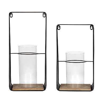 Blackwell Metal and Wood Sconce Set 2 Piece