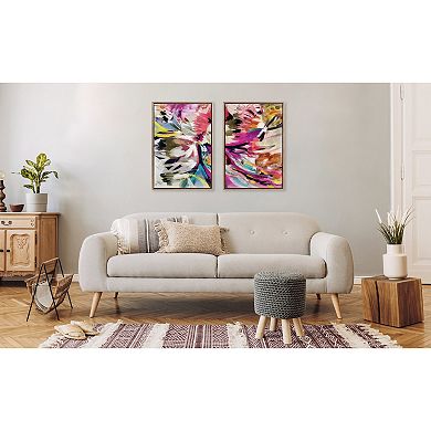 Sylvie Beaded Amaze Left and Right Framed Canvas Art Set by Inkheart Designs