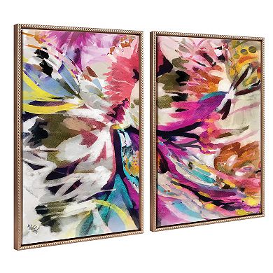 Sylvie Beaded Amaze Left and Right Framed Canvas Art Set by Inkheart Designs