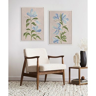 Sylvie Beaded Elegant Spring II and Elegant Spring III Framed Canvas Art Set by Nikita Jariwala