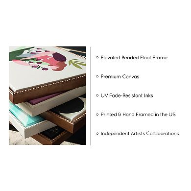Sylvie Beaded Elegant Spring II and Elegant Spring III Framed Canvas Art Set by Nikita Jariwala