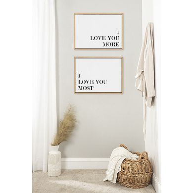 Sylvie I Love You More Framed Canvas Art Set by Maggie Price of Hunt and Gather Goods