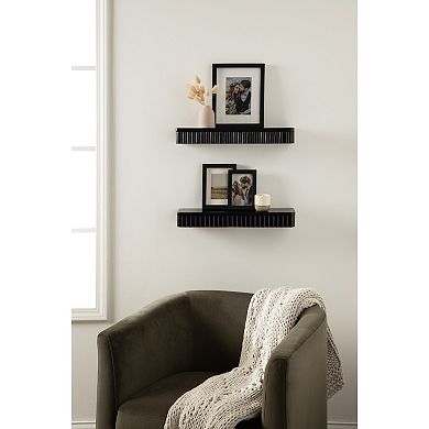 Reid Ribbed Floating Shelves 2 Piece