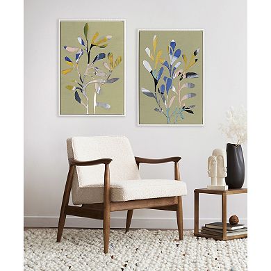 Sylvie Beaded Sedum I and II Framed Canvas Art Set by Nikita Jariwala