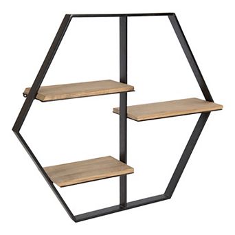 Ladd Hexagon Floating Shelves 25.5x22x5