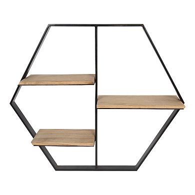 Ladd Hexagon Floating Shelves 25.5x22x5