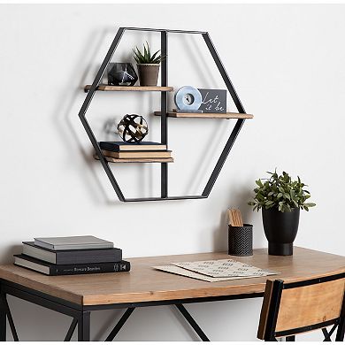 Ladd Hexagon Floating Shelves 25.5x22x5
