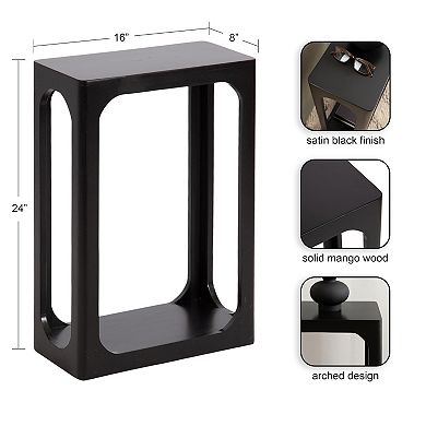 Dahl Wood Slim Side Table 16x8x24